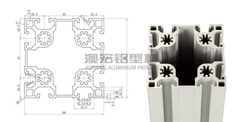 9090歐標(biāo)工業(yè)鋁型材