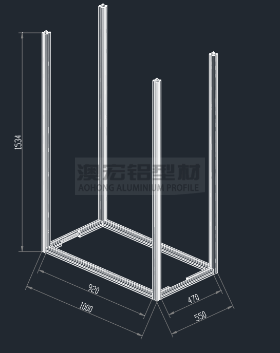 cad如何畫鋁型材機(jī)架